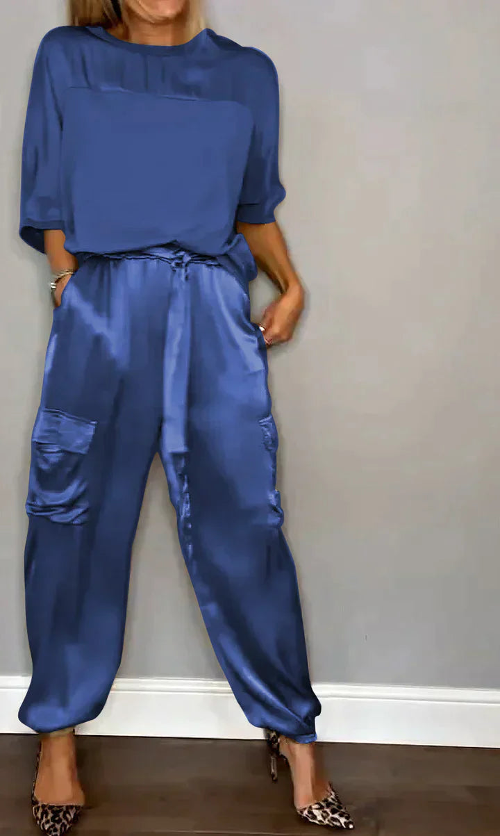 Kleya - Two-piece satin suit