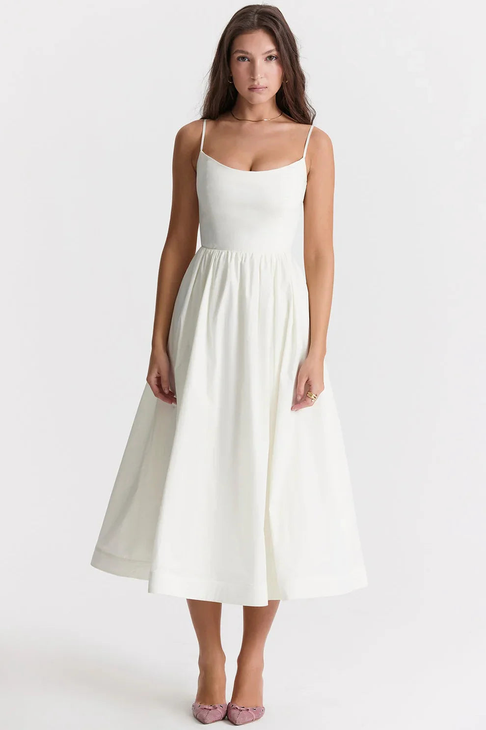 Abilene – Elegant Linen Midi Dress