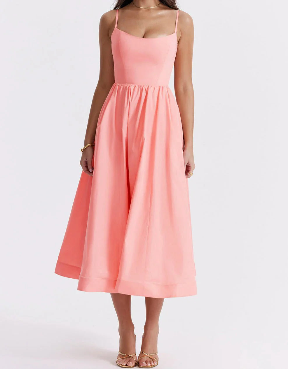 Abilene – Elegant Linen Midi Dress