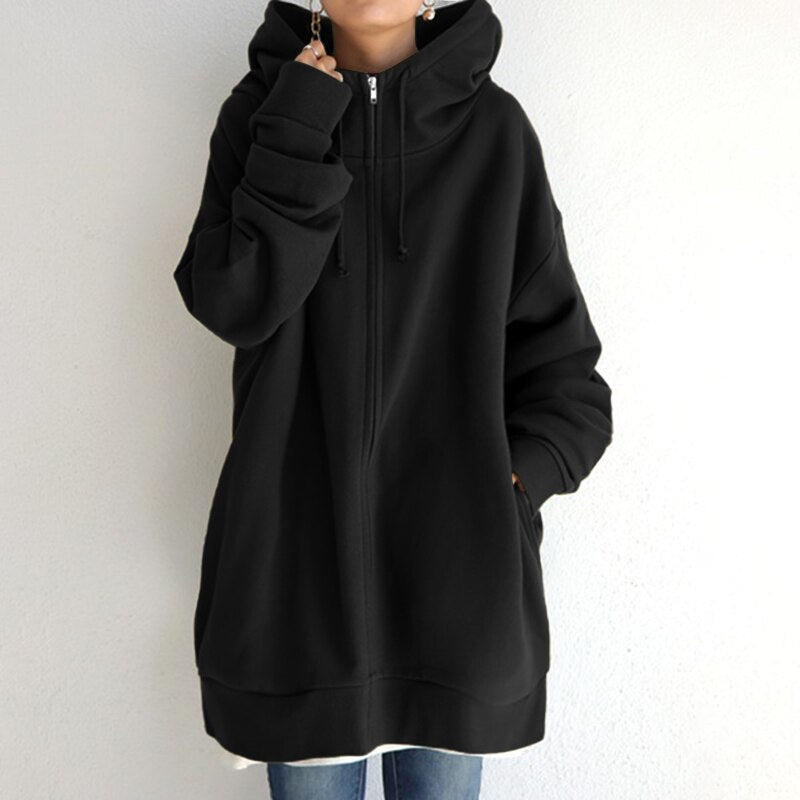 Cassandra - Cozy Winter Pullover Hoodie in Plus Size