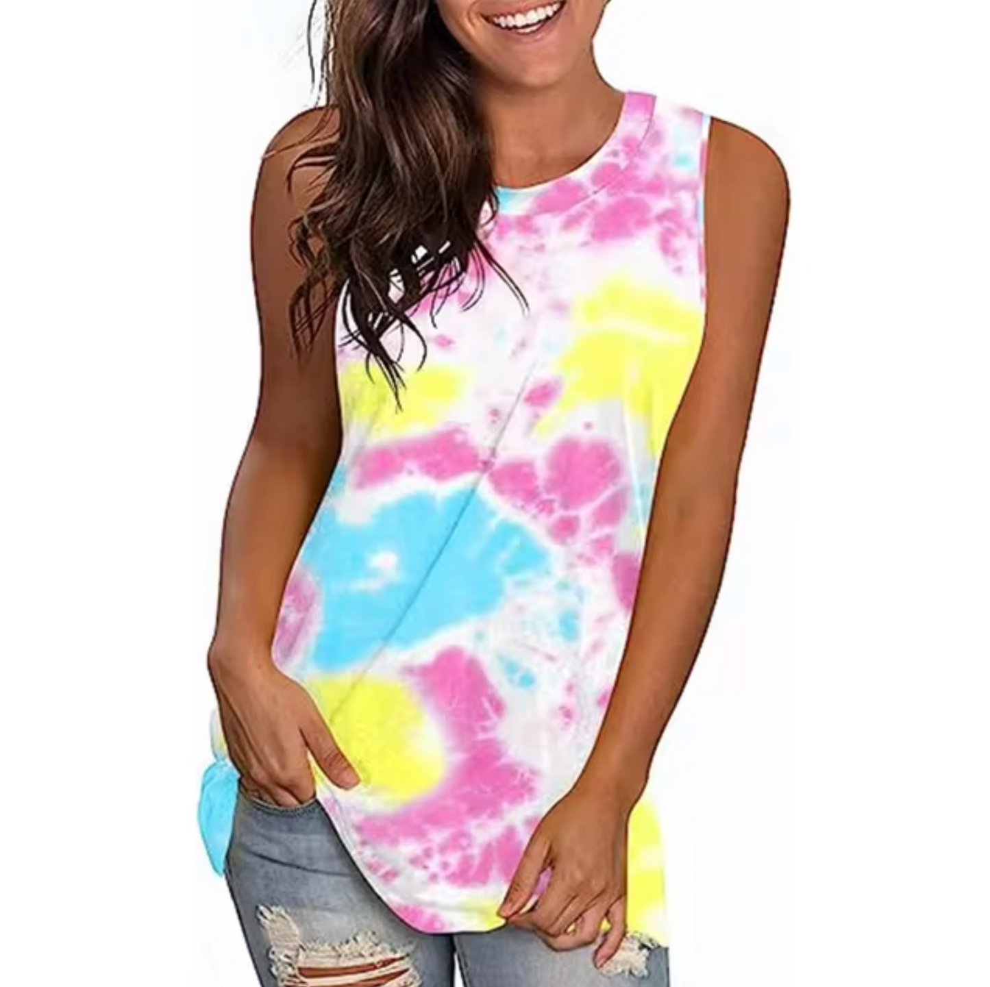 Diana - Printed Sleeveless Tank Top