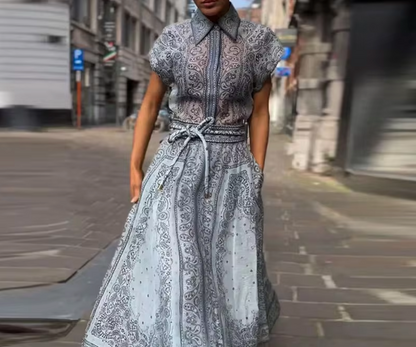 Aidan – Elegant Paisley Print Dress