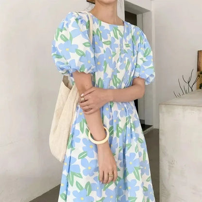 Amelita - Floral Puff Sleeve Dress