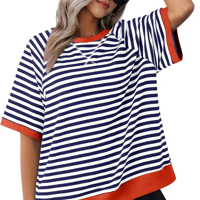 Emma – Casual Striped Cotton T-Shirt