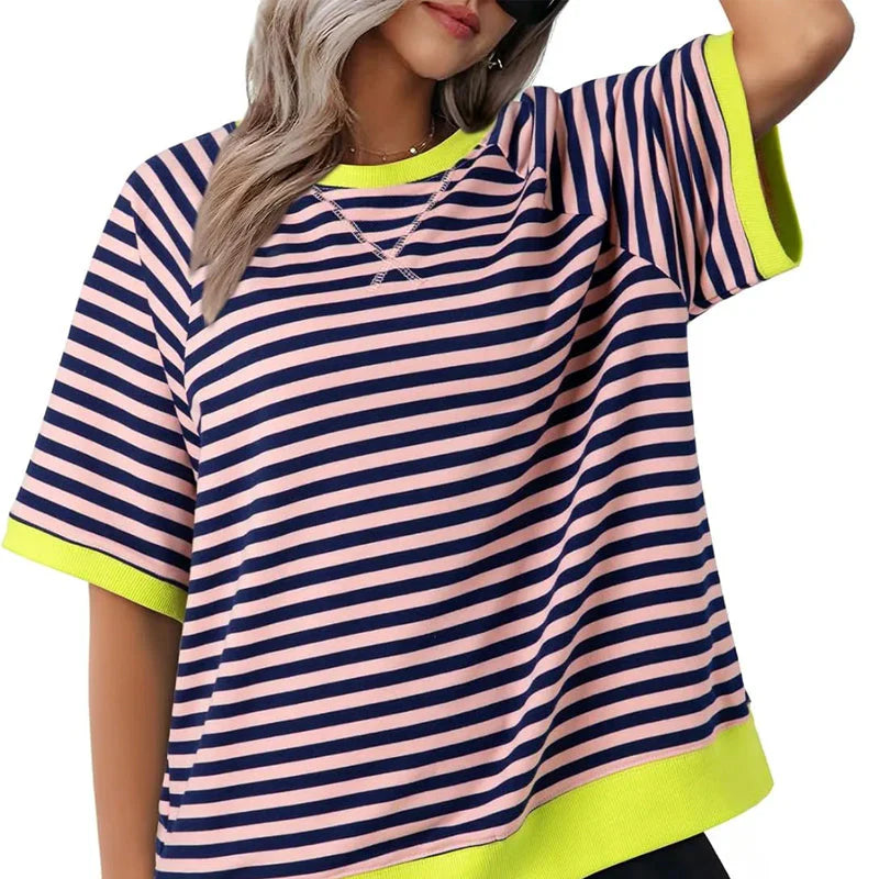 Emma – Casual Striped Cotton T-Shirt