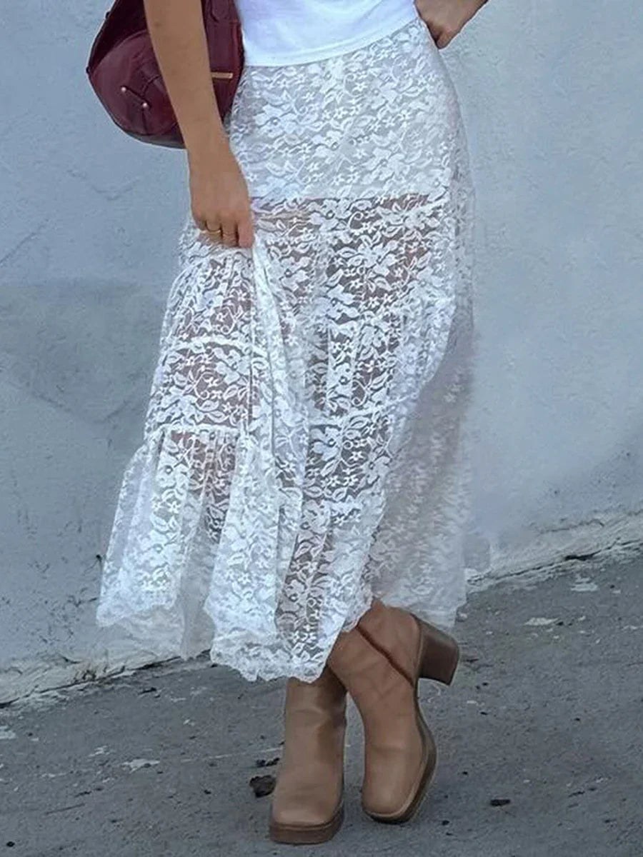 Raiza – Lace Maxi Skirt