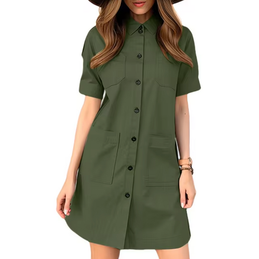 Maura - Cargo Shirt Dress