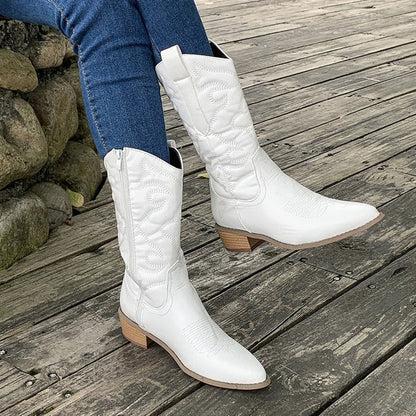 Mahalia – Stylish Leather Cowboy Boots