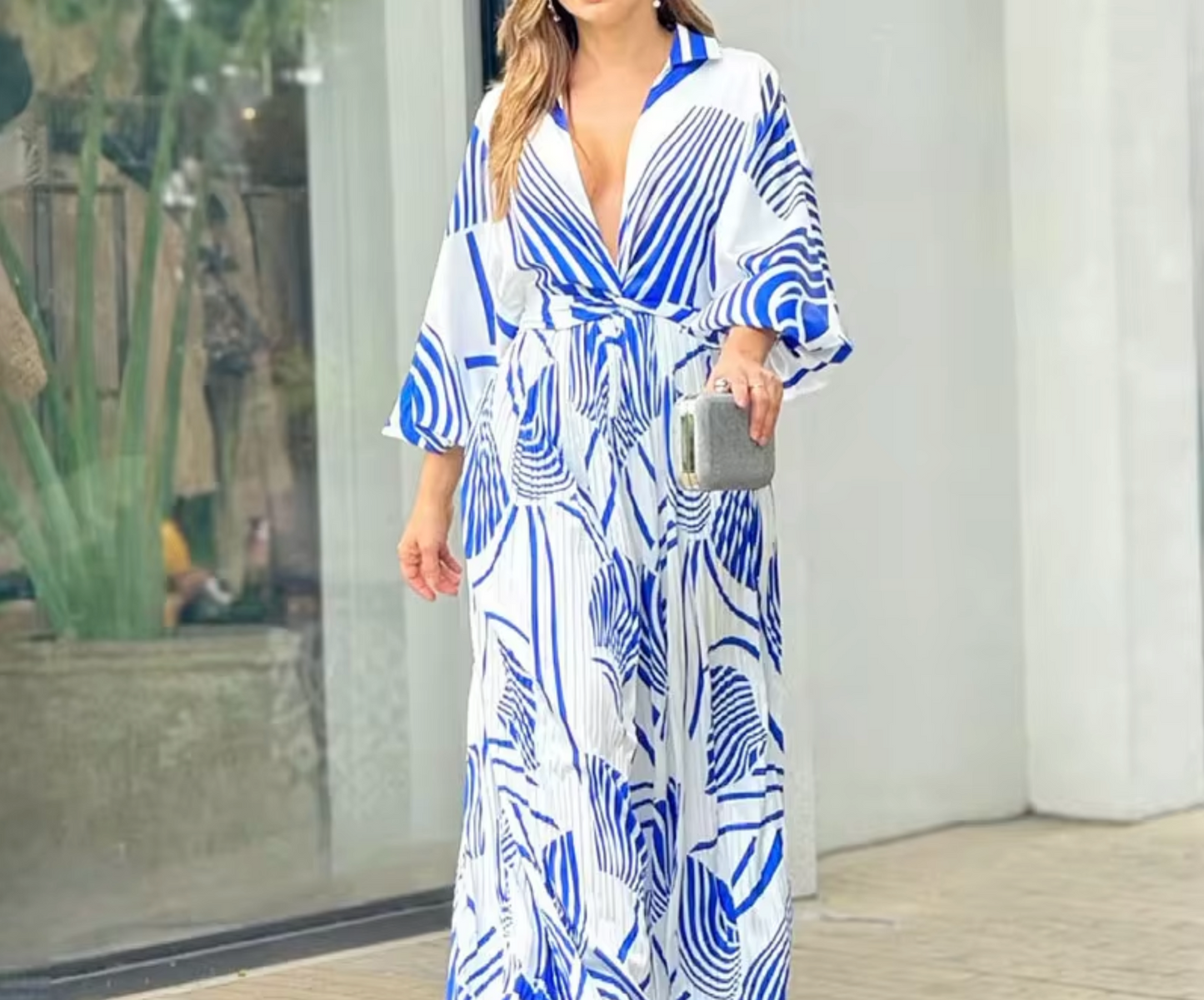 Hanna - Pattern Printed Wide Leg Jumpsuit