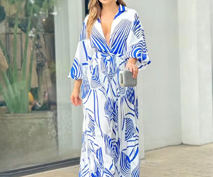 Hanna - Pattern Printed Wide Leg Jumpsuit