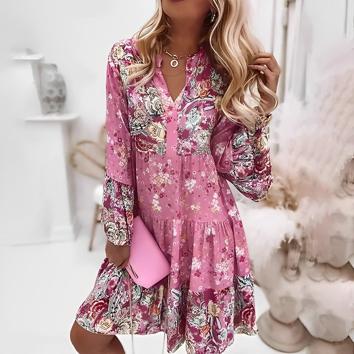 VERA - Vintage dress with floral print