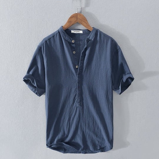 MARIO - Cotton and linen summer shirt