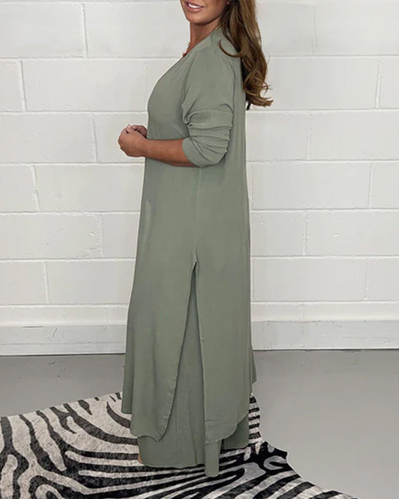 MONICA - Two-piece suit with long top and matching pants