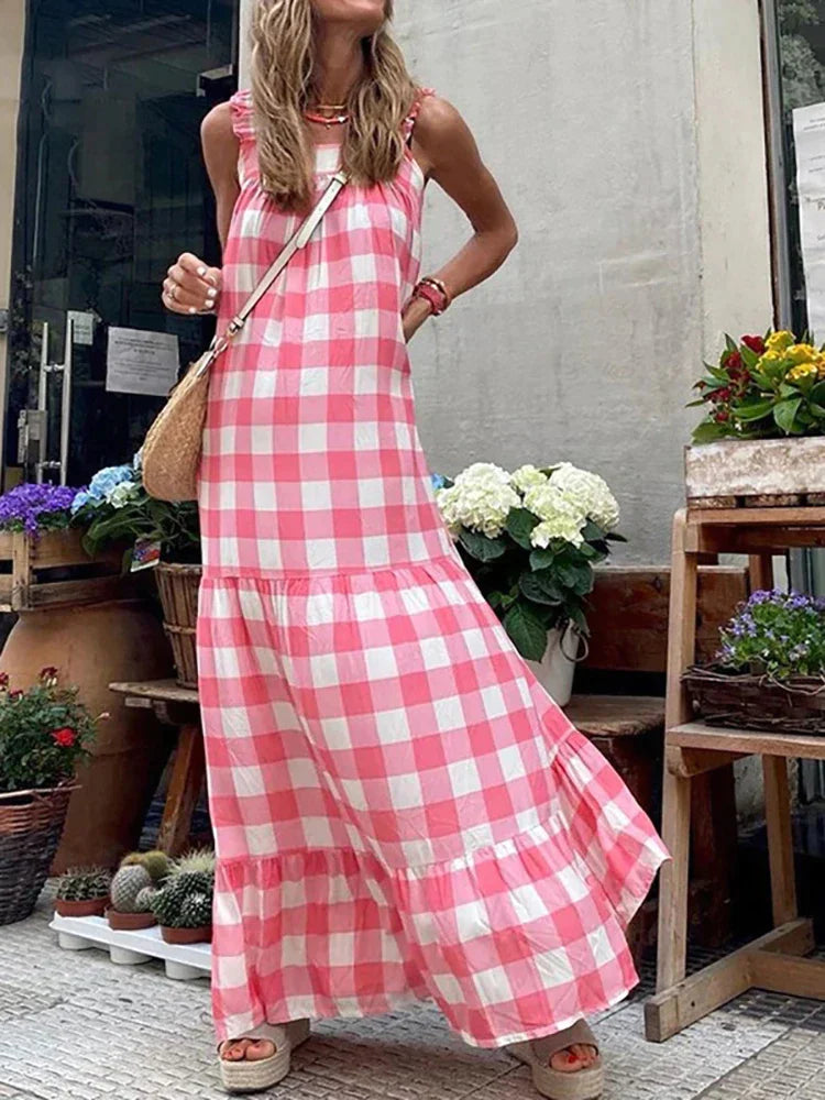 Sofi - Pink Summer Boho Dress