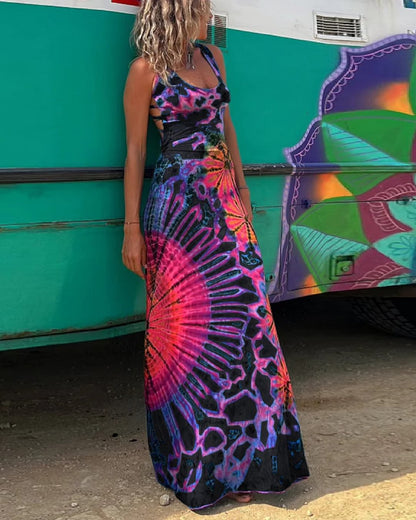 Layiah - Long summerdress with Tie-Dye-Print