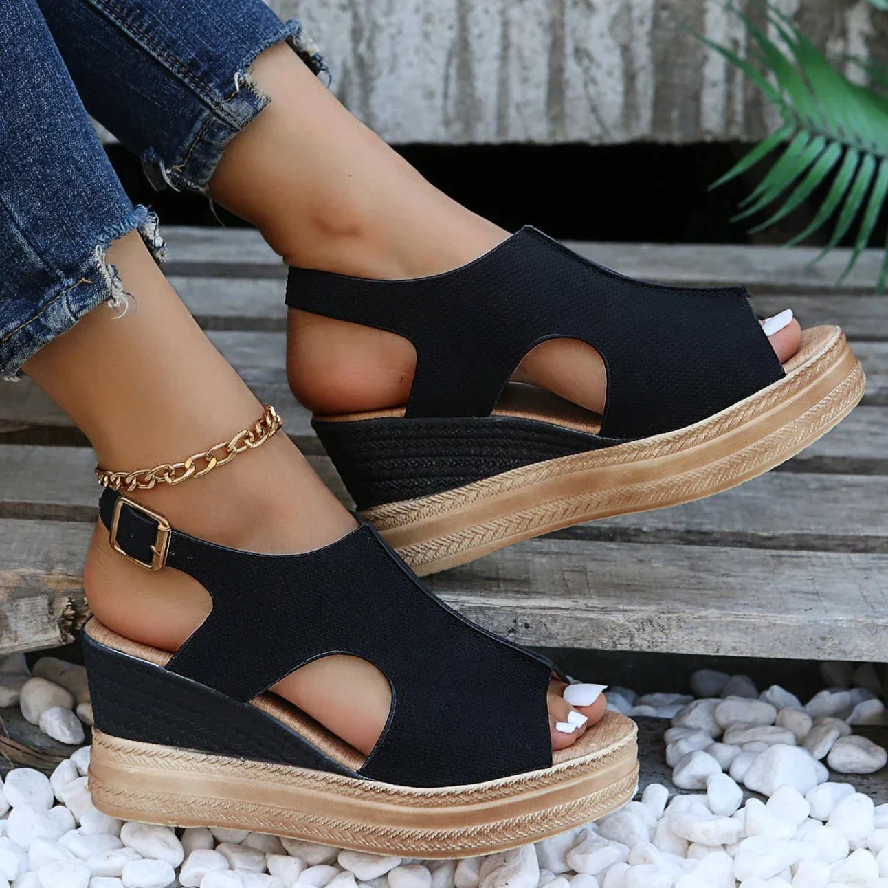 Jill - Orthopedic wedge sandals for summer