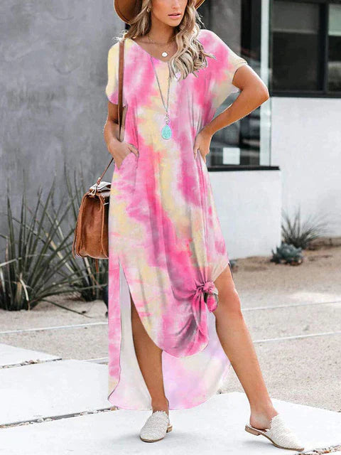 ALIYA - Tie-Dyed Long Dress