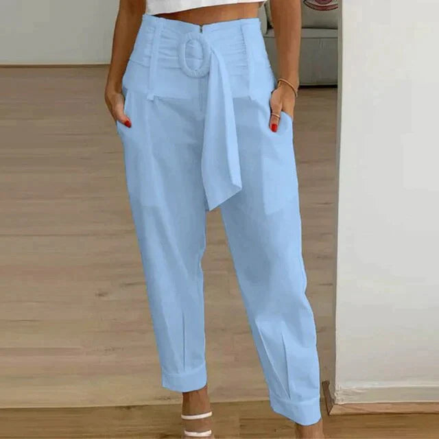 SADIE - Pencil trousers with laces