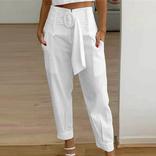 SADIE - Pencil trousers with laces