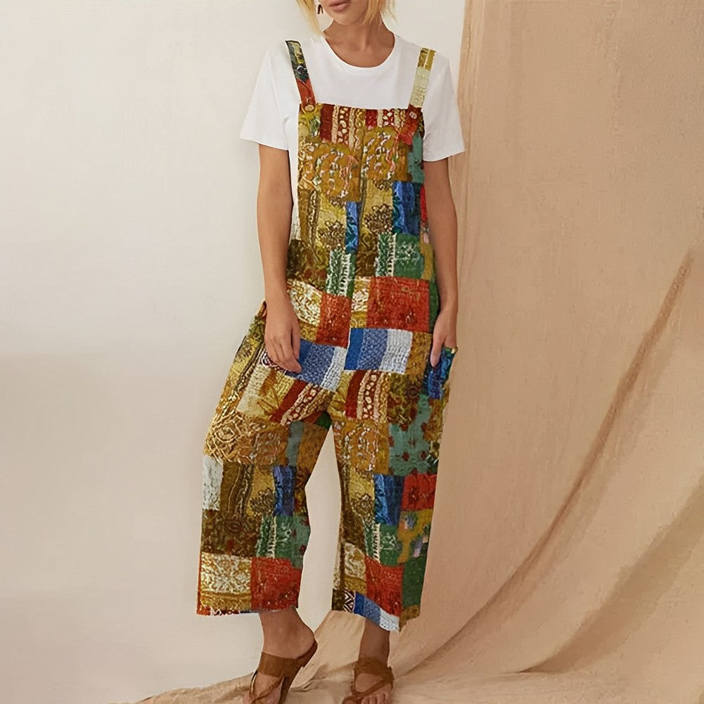 Merel - Jumpsuit with ethnic patches