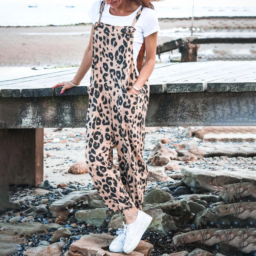 BELLA - Jumpsuits med leopardprint