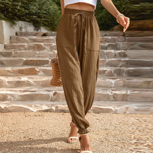 EVELYN - Loose Fit Tie Trousers
