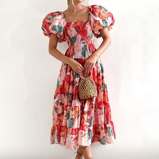Amey - Colourful flower dress