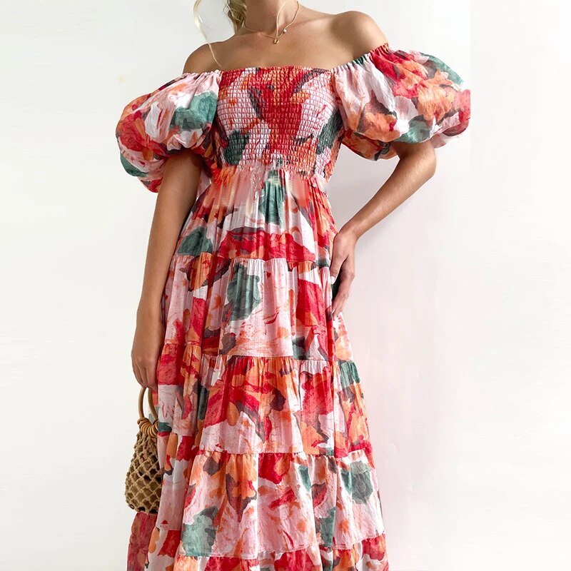 Amey - Colourful flower dress