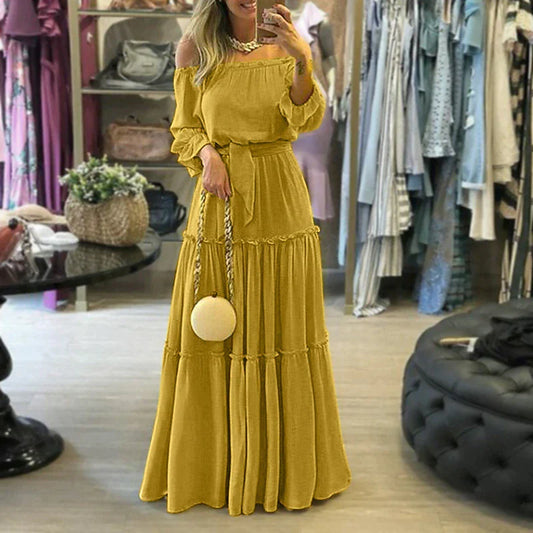 Clara - Fashionable off-the-shoulder dress